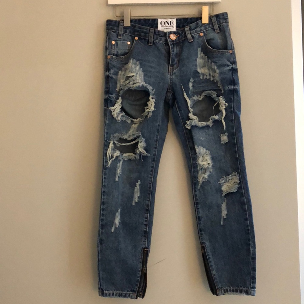One Teaspoon size 26 Trashed Freebird jeans